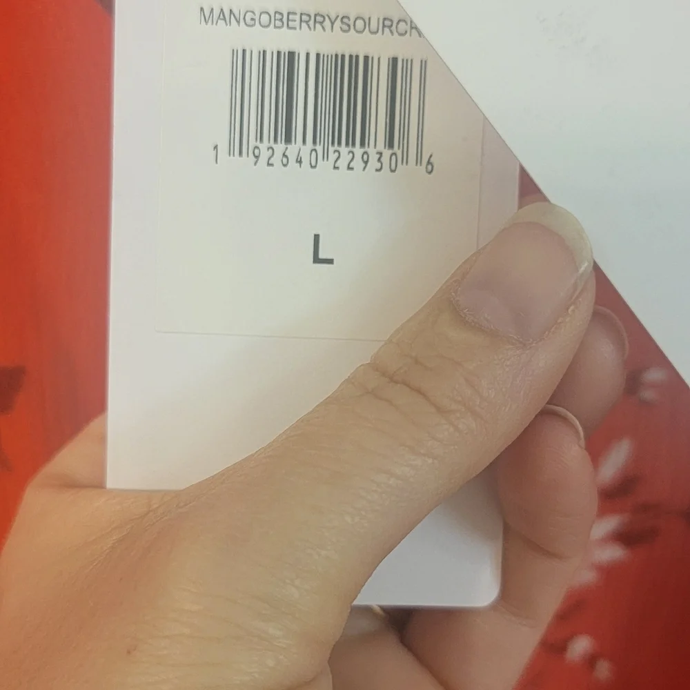 LUQ NWT Mango Berry Floral VNeck Tie Front Womens Prairie Top Size Large‎ - Picture 6 of 10